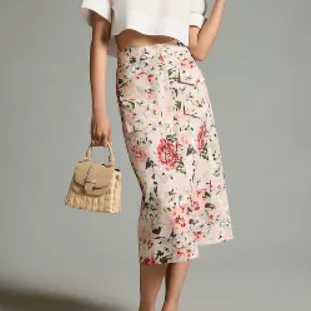 Mare Mare x Anthropologie Utility Midi Skirt